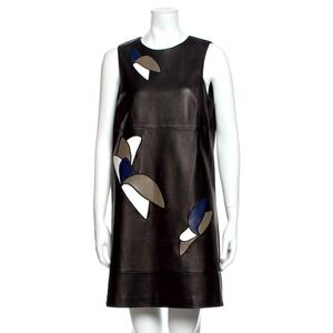 TIBI Lamb Leather Shift Dress Sz 8